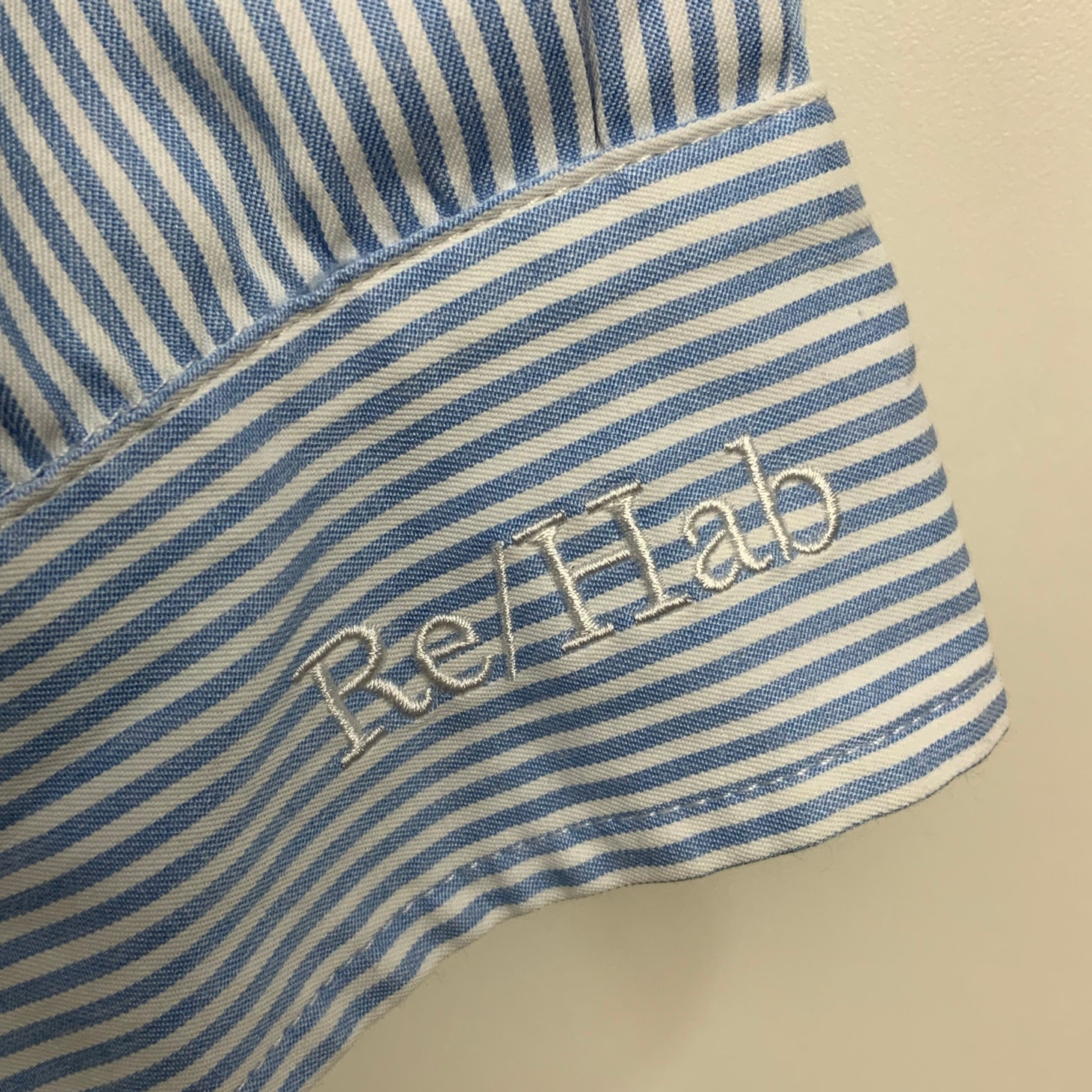 Recreational Habits Martha Shirt Oversize Blue Stripe Women's Size Xl Nwt — image 6 of 7